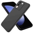 For vivo Y200 5G/V29e 5G Indonesia Solid Color Liquid Silicone Dropproof Full Coverage Phone Case(Black) - 1