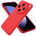 For vivo X100 Pro Solid Color Liquid Silicone Dropproof Full Coverage Phone Case(Red) - 1