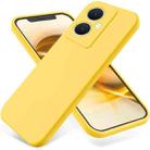 For vivo Y77t 5G Solid Color Liquid Silicone Dropproof Full Coverage Protective Case(Yellow) - 1