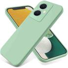 For vivo Y77t 5G Solid Color Liquid Silicone Dropproof Full Coverage Phone Case(Green) - 1