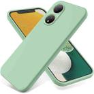 For vivo Y100A 5G Solid Color Liquid Silicone Dropproof Full Coverage Phone Case(Green) - 1