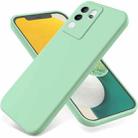 For vivo V30 Lite 5G Solid Color Liquid Silicone Dropproof Full Coverage Phone Case(Green) - 1