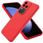 For vivo S18 / S18 Pro / V30 / V30 Pro Solid Color Liquid Silicone Dropproof Full Coverage Phone Case(Red) - 1
