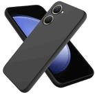 For vivo Y03 Solid Color Liquid Silicone Dropproof Full Coverage Phone Case(Black) - 1