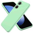 For vivo Y03 Solid Color Liquid Silicone Dropproof Full Coverage Phone Case(Green) - 1