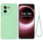 For vivo T3x / Y200i 5G Solid Color Liquid Silicone Dropproof Full Coverage Phone Case(Green) - 1