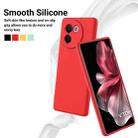 For vivo V30e 5G Solid Color Liquid Silicone Dropproof Full Coverage Phone Case(Red) - 3