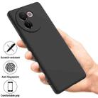 For vivo V30e 5G Solid Color Liquid Silicone Dropproof Full Coverage Phone Case(Black) - 2