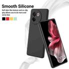 For vivo V30e 5G Solid Color Liquid Silicone Dropproof Full Coverage Phone Case(Black) - 3
