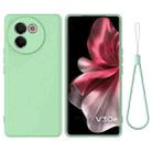 For vivo V30e 5G Solid Color Liquid Silicone Dropproof Full Coverage Phone Case(Green) - 1