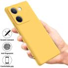 For vivo Y200 Pro Solid Color Liquid Silicone Dropproof Full Coverage Phone Case(Yellow) - 2
