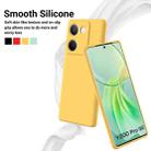 For vivo Y200 Pro Solid Color Liquid Silicone Dropproof Full Coverage Phone Case(Yellow) - 3