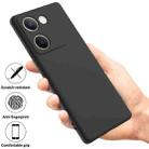 For vivo Y200 Pro Solid Color Liquid Silicone Dropproof Full Coverage Phone Case(Black) - 2