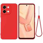 For vivo Y28 4G Solid Color Liquid Silicone Dropproof Full Coverage Phone Case(Red) - 1