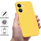 For vivo Y27s Solid Color Liquid Silicone Dropproof Full Coverage Phone Case(Yellow) - 2