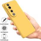 For vivo V40 Pro Solid Color Liquid Silicone Dropproof Full Coverage Phone Case(Yellow) - 2