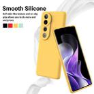 For vivo V40 Pro Solid Color Liquid Silicone Dropproof Full Coverage Phone Case(Yellow) - 3