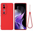 For vivo S19 Solid Color Liquid Silicone Dropproof Full Coverage Phone Case(Red) - 1