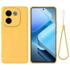 For vivo iQOO Z9s Pro / T3 Pro Solid Color Liquid Silicone Dropproof Full Coverage Phone Case(Yellow) - 1