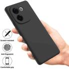 For vivo iQOO Z9s Pro / T3 Pro Solid Color Liquid Silicone Dropproof Full Coverage Phone Case(Black) - 2