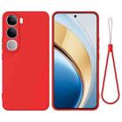 For vivo V40 Lite 5G / 4G IDN Solid Color Liquid Silicone Dropproof Full Coverage Phone Case(Red) - 1