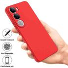 For vivo V40 Lite 5G / 4G IDN Solid Color Liquid Silicone Dropproof Full Coverage Phone Case(Red) - 2