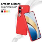 For vivo V40 Lite 5G / 4G IDN Solid Color Liquid Silicone Dropproof Full Coverage Phone Case(Red) - 3