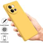 For vivo V40 Lite Solid Color Liquid Silicone Dropproof Full Coverage Phone Case(Yellow) - 2