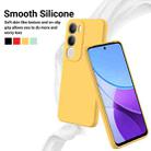 For vivo Y19s Solid Color Liquid Silicone Dropproof Full Coverage Phone Case(Yellow) - 3