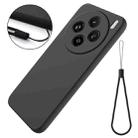 For vivo X200 Solid Color Liquid Silicone Dropproof Full Coverage Phone Case(Black) - 2