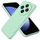 For vivo X200 Solid Color Liquid Silicone Dropproof Full Coverage Phone Case(Green) - 1