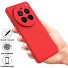 For vivo X200 Pro Solid Color Liquid Silicone Dropproof Full Coverage Phone Case(Red) - 2