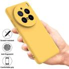 For vivo X200 Pro Solid Color Liquid Silicone Dropproof Full Coverage Phone Case(Yellow) - 2