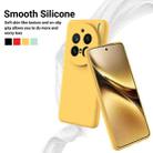 For vivo X200 Pro Solid Color Liquid Silicone Dropproof Full Coverage Phone Case(Yellow) - 3