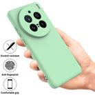 For vivo X200 Pro Solid Color Liquid Silicone Dropproof Full Coverage Phone Case(Green) - 2