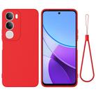 For vivo Y29 5G Solid Color Liquid Silicone Dropproof Full Coverage Phone Case(Red) - 1