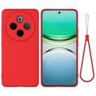 For vivo Y300 Pro Solid Color Liquid Silicone Dropproof Full Coverage Phone Case(Red) - 1