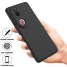 For vivo V50 Solid Color Liquid Silicone Dropproof Full Coverage Phone Case(Black) - 2