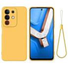 vivo Y29 4G / T4x 5G Solid Color Liquid Silicone Dropproof Full Coverage Phone Case(Yellow) - 1