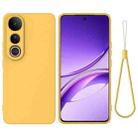 For vivo V50 Lite 4G / 5G Solid Color Liquid Silicone Dropproof Full Coverage Phone Case(Yellow) - 1