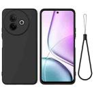 For vivo Y39 5G / Y300i 5G Solid Color Liquid Silicone Dropproof Full Coverage Phone Case(Black) - 1