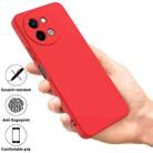 For vivo Y58 5G Solid Color Liquid Silicone Dropproof Full Coverage Phone Case(Red) - 2