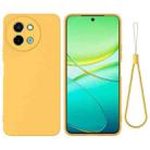 For vivo Y58 5G Solid Color Liquid Silicone Dropproof Full Coverage Phone Case(Yellow) - 1