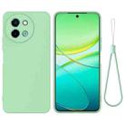 For vivo Y58 5G Solid Color Liquid Silicone Dropproof Full Coverage Phone Case(Green) - 1