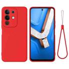 For vivo Y300T / iQOO Z10x Solid Color Liquid Silicone Dropproof Full Coverage Phone Case(Red) - 1