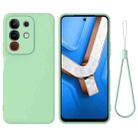 For vivo Y300T / iQOO Z10x Solid Color Liquid Silicone Dropproof Full Coverage Phone Case(Green) - 1