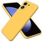 For Xiaomi Poco C65/Redmi 13C 4G Solid Color Liquid Silicone Dropproof Full Coverage Phone Case(Yellow) - 1