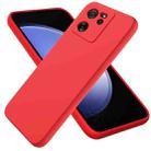 For Xiaomi 13T/13T Pro/Redmi K60 Ultra Solid Color Liquid Silicone Dropproof Full Coverage Phone Case(Red) - 1