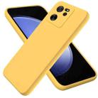 For Xiaomi 13T/13T Pro/Redmi K60 Ultra Solid Color Liquid Silicone Dropproof Full Coverage Phone Case(Yellow) - 1