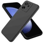 For Xiaomi 13T/13T Pro/Redmi K60 Ultra Solid Color Liquid Silicone Dropproof Full Coverage Phone Case(Black) - 1